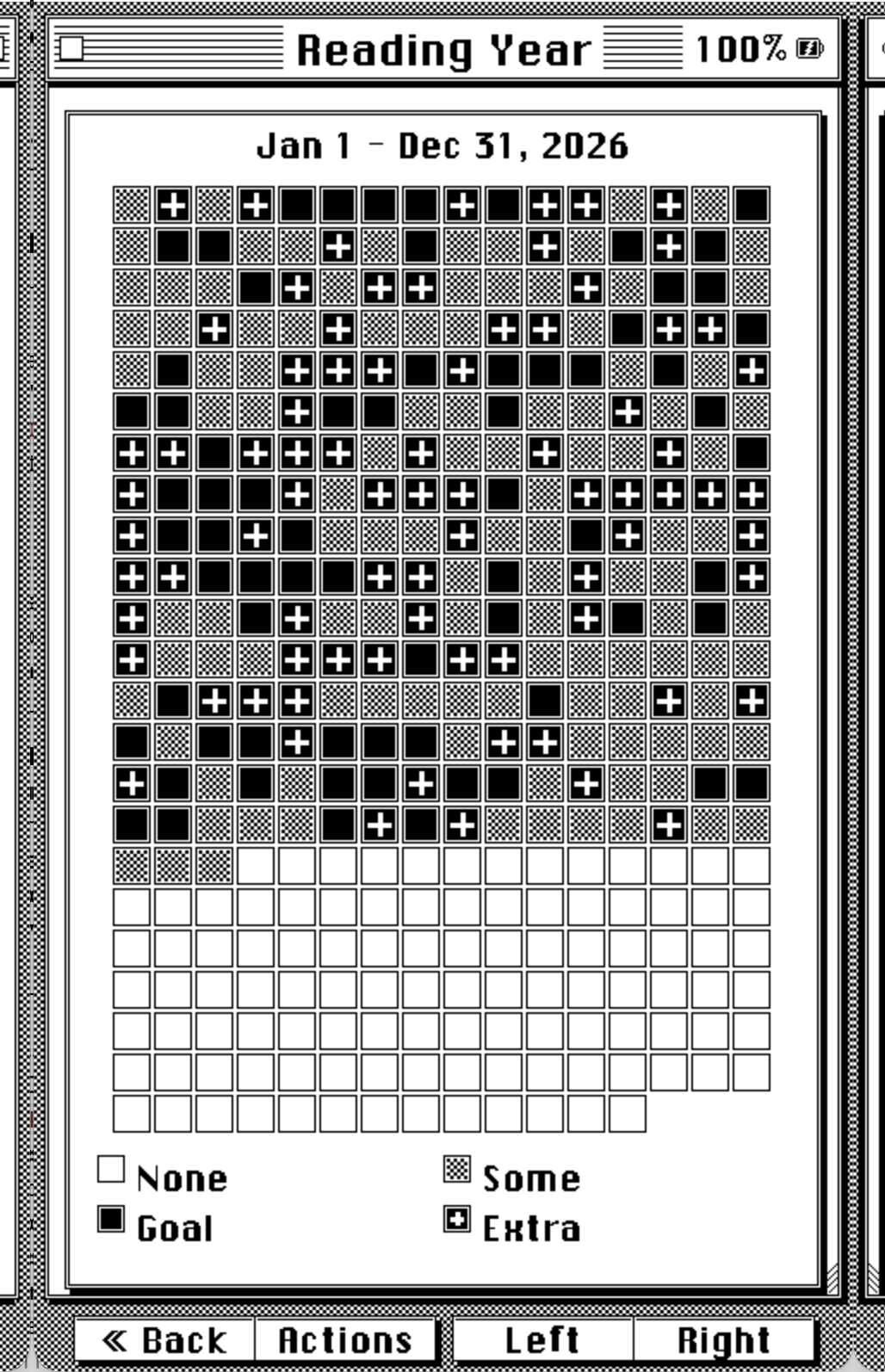 Reading Year calendar grid